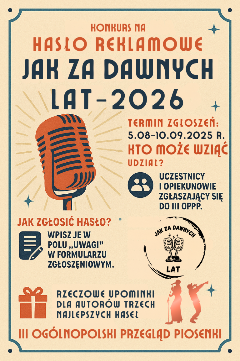 🎤 Konkurs na hasło reklamowe „Jak za dawnych lat – 2026” 🎶 – Pomost Olsztyn